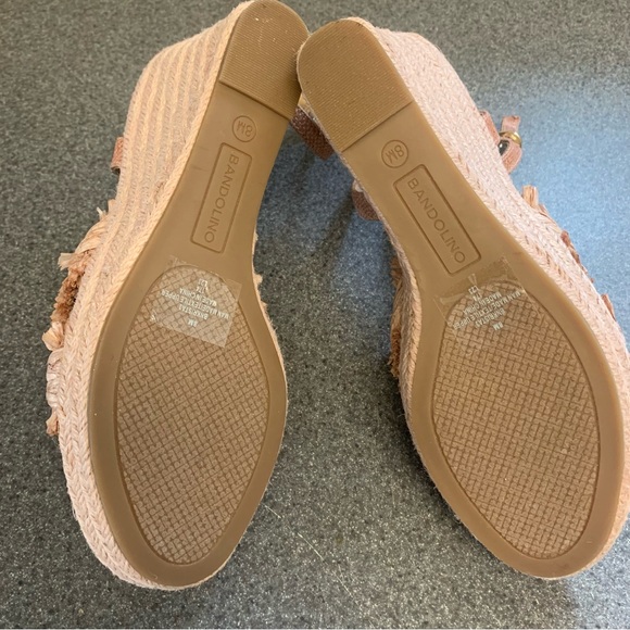 New Bandolino Women's Krista Espadrille Flower Detail Wedge Sandals Size 8 - Picture 9 of 9